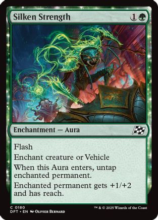 Silken Strength (DFT-180) - Aetherdrift: (enchantment) Foil - for just $0.01! 