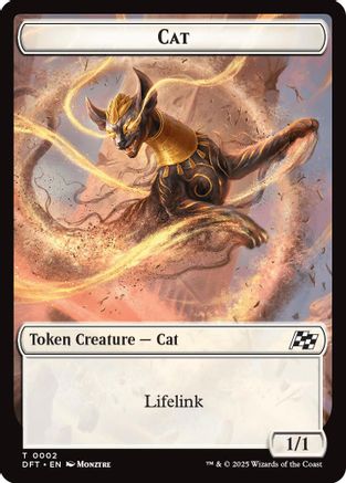 Cat // Thopter (0010) Double-Sided Token (DFT-2 // 10) - Aetherdrift Foil - for just $0.05! 
