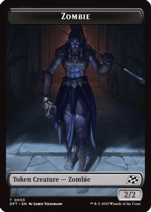 Zombie (0003) // Pilot Double-Sided Token (DFT-3 // 1) - Aetherdrift Foil - for just $0.04! 