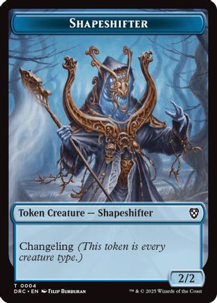 Shapeshifter // Zombie (0003) Double-Sided Token (DRC-4 // 3) - Commander: Aetherdrift - for just $0.07! 