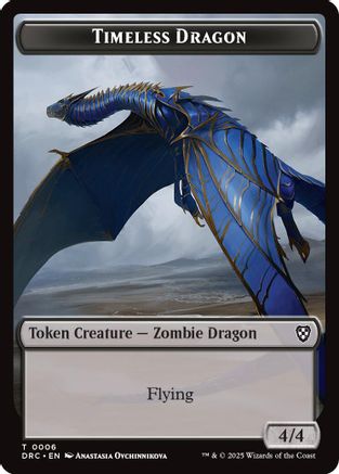 Timeless Dragon // Zombie (0003) Double-Sided Token (DRC-6 // 3) - Commander: Aetherdrift - for just $0.05! 
