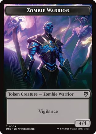 Zombie Warrior // Zombie (0003) Double-Sided Token (DRC-9 // 3) - Commander: Aetherdrift - for just $0.09! 