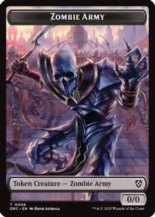 Zombie Army // Shapeshifter Double-Sided Token (DRC-8 // 4) - Commander: Aetherdrift - for just $0.07! 