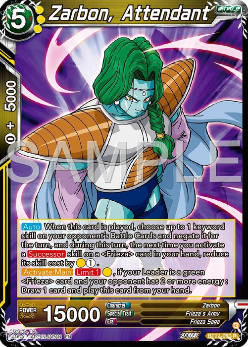 Zarbon, Attendant (BT27-080) [History of Z] - for just $0.10! 