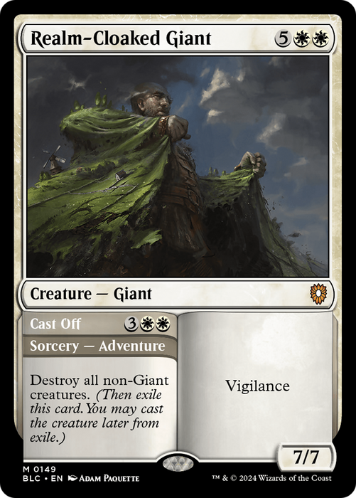 Realm-Cloaked Giant // Cast Off (BLC-149) - Bloomburrow Commander - for just $0.10! 