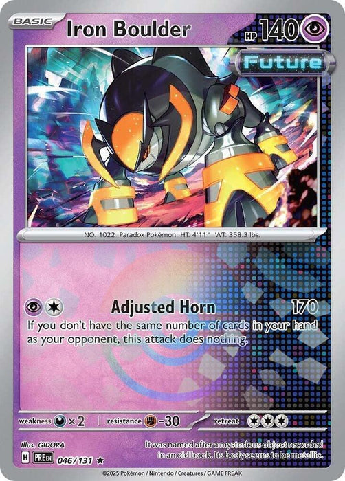 Iron Boulder (046/131) (Poke Ball Pattern) [Scarlet & Violet: Prismatic Evolutions] - for just $0.15! 