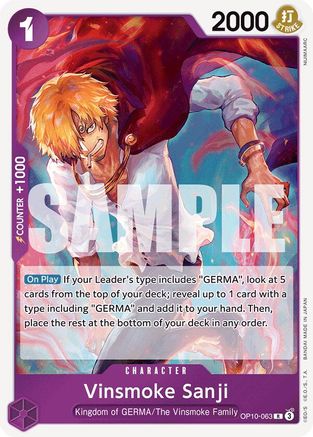 Vinsmoke Sanji (OP10-063) - Royal Blood Foil - for just $0.13! 