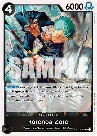 Roronoa Zoro (095) (OP10-095) - Royal Blood Foil - for just $0.08! 