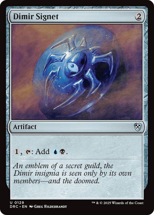 Dimir Signet (DRC-129) - Commander: Aetherdrift - for just $0.34! 