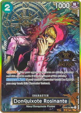 Donquixote Rosinante (One Piece Japanese Version 2nd Anniversary Set) (OP05-030) - One Piece Promotion Cards Foil - for just $30.18! 
