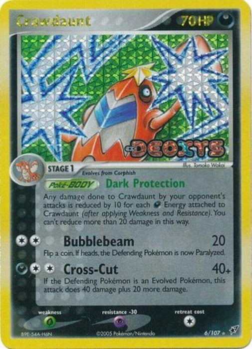 Crawdaunt (6/107) (Stamped) [EX: Deoxys] - for just $20! 