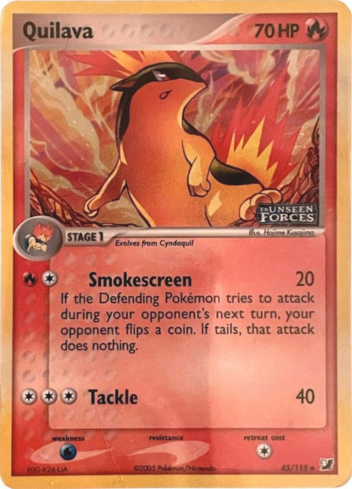 Quilava (45/115) (Stamped) [EX: Unseen Forces] - for just $17.90! 
