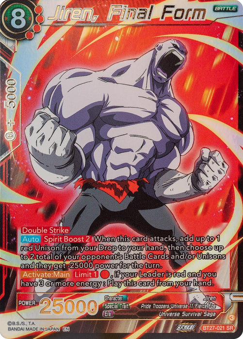 Jiren, Final Form (BT27-021) [History of Z] - for just $0.55! 
