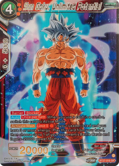 Son Goku, Unlimited Potential (BT27-019) [History of Z] - for just $7.45! 