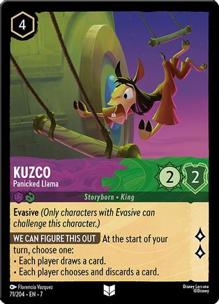 Kuzco - Panicked Llama (71/204) - Archazias Island Cold Foil - for just $0.10! 