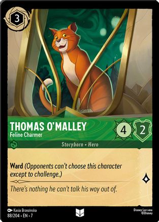 Thomas O'Malley - Feline Charmer (88/204) - Archazias Island Cold Foil - for just $0.09! 