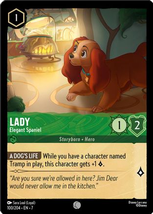 Lady - Elegant Spaniel (100/204) - Archazias Island Cold Foil - for just $0.21! 