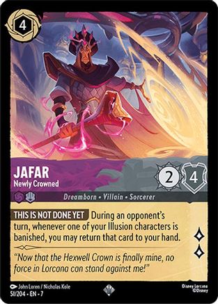 Jafar - Newly Crowned (51/204) - Archazias Island Cold Foil - for just $0.18! 
