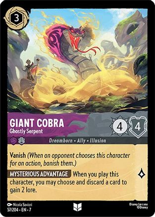 Giant Cobra - Ghostly Serpent (57/204) - Archazias Island Cold Foil - for just $0.48! 