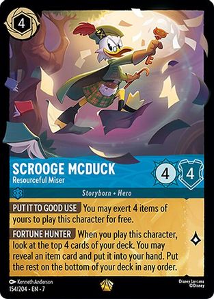 Scrooge McDuck - Resourceful Miser (154/204) - Archazias Island Cold Foil - for just $3.51! 