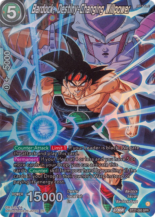 Bardock, Destiny-Changing Willpower (SPR) (BT27-095) [History of Z] - for just $8.15! 