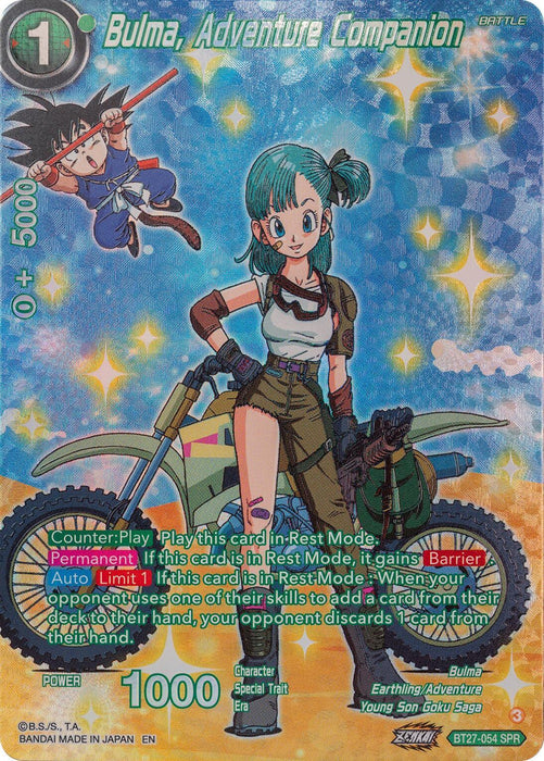 Bulma, Adventure Companion (SPR) (BT27-054) [History of Z] - for just $45.95! 