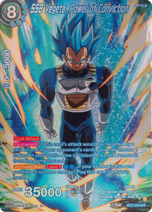 SSB Vegeta, Power of Conviction (SPR) (BT27-039) [History of Z] - for just $18.30! 