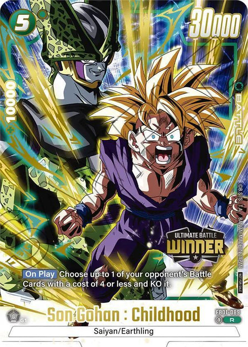 Son Gohan : Childhood (FB01-089) (Ultimate Battle Winner) [Tournament and Championship Promos] - for just $37.10! 