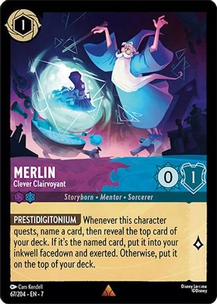 Merlin - Clever Clairvoyant (67/204) - Archazias Island Cold Foil - for just $0.21! 