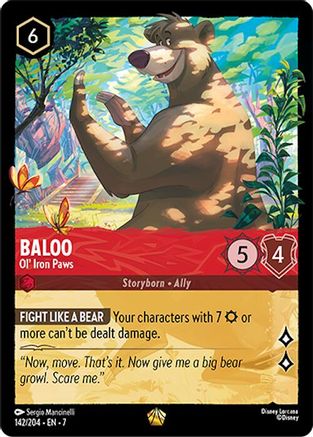 Baloo - Ol' Iron Paws (142/204) - Archazias Island Cold Foil - for just $0.60! 