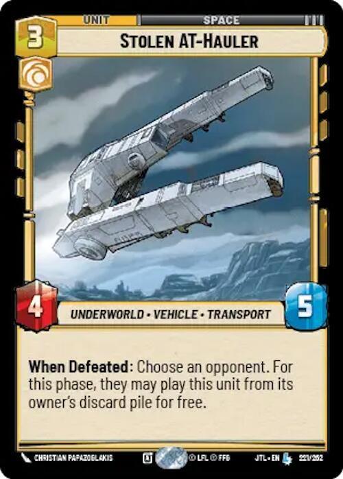 Stolen AT-Hauler (221/257) [Jump to Lightspeed] - for just $8.05! 