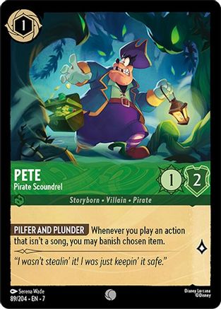 Pete - Pirate Scoundrel (89/204) - Archazias Island Cold Foil - for just $0.06! 