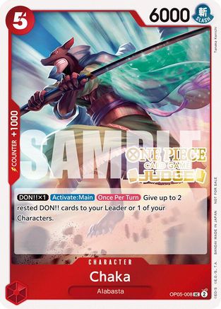 Chaka (Judge Pack Vol. 5) (OP05-008) - One Piece Promotion Cards Foil - for just $0.33! 