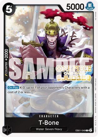 T-Bone (Judge Pack Vol. 5) (EB01-049) - One Piece Promotion Cards Foil - for just $0.50! 