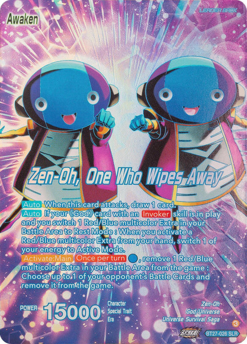 Zen-Oh // Zen-Oh, One Who Wipes Away (SLR) (BT27-026) [History of Z] - for just $4.50! 