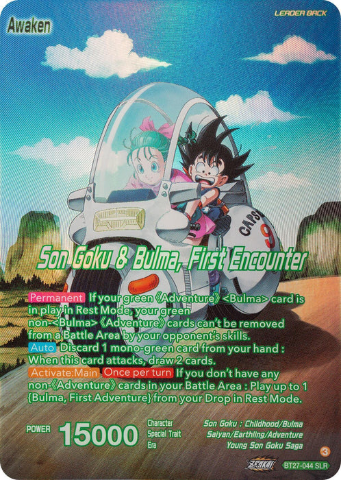 Son Goku // Son Goku & Bulma, First Encounter (SLR) (BT27-044) [History of Z] - for just $36.40! 