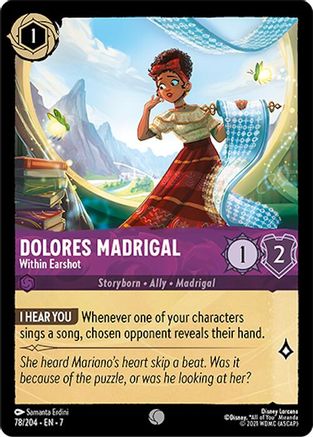 Dolores Madrigal - Within Earshot (78/204) - Archazias Island Cold Foil - for just $0.06! 