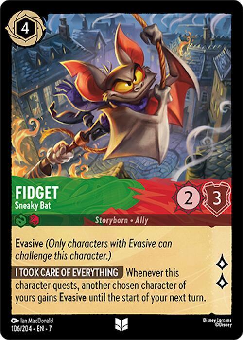 Fidget - Sneaky Bat (106/204) [Archazia's Island] - for just $0.10! 