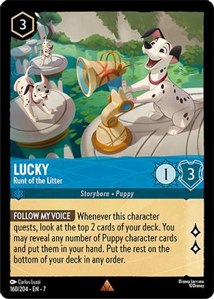 Lucky - Runt of the Litter (160/204) - Archazias Island Cold Foil - for just $0.49! 
