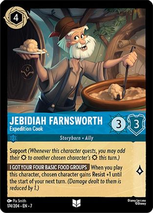 Jebidiah Farnsworth - Expedition Cook (174/204) - Archazias Island Cold Foil - for just $0.09! 