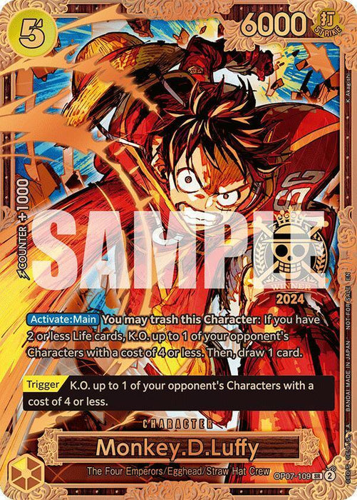 Monkey.D.Luffy (Championship 2024 World Final 3rd Place) [One Piece Promotion Cards] - for just $0.10! 