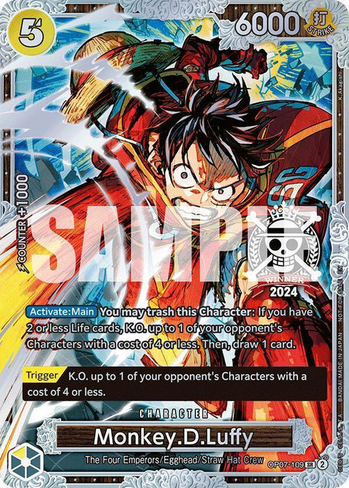 Monkey.D.Luffy (Championship 2024 World Final 2nd Place) [One Piece Promotion Cards] - for just $0.10! 