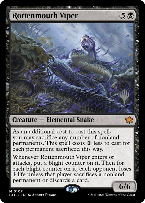 Rottenmouth Viper (PPBLB-107) - Bloomburrow Promos - for just $2.74! 