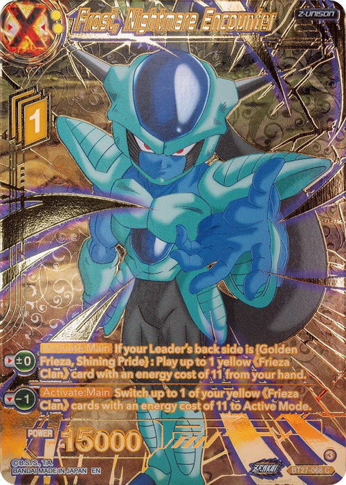 Frost, Nightmare Encounter (Gold-Stamped) (BT27-068) [History of Z] - for just $1.95! 