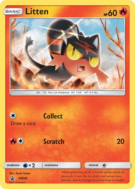 Litten (SM08) [Sun & Moon: Black Star Promos] - for just $1.15! 
