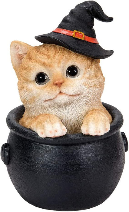 Halloween Witches's Orange Tabby in Cauldron - for just $28.99! 