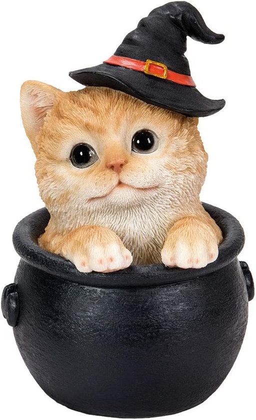 Halloween Witches's Orange Tabby in Cauldron - for just $28.99! 