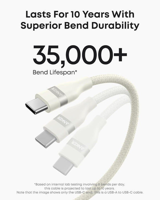 Anker USB-A to USB-C Cable (3 ft/6 ft, Upcycled-Braided) - for just $14.99! 