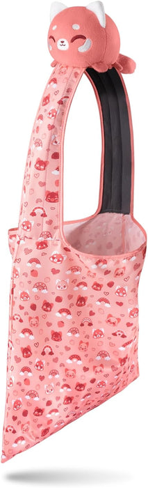 TeeTurtle Plushie Tote Bag: Red Panda Hearts And Rainbows - for just $20! 