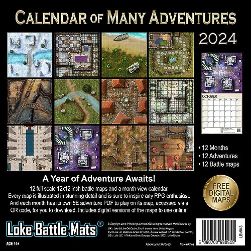 Calendar of Many Adventures 2024 - for just $15.99! 